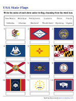 Naming US Flags Choosing from the Options
