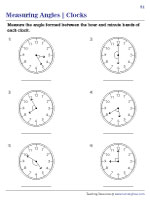 Measuring Angles in a Clock