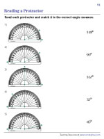 Reading Protractors - Match Up