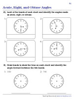 Classifying Angles in Clocks