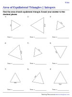 Area of an Equilateral Triangle - Integers - Std - Customary