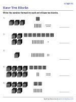 4-Digit Numbers Shown by Base Ten Blocks