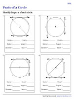 Identifying Parts of Circles - Moderate