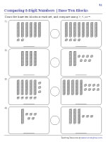 Comparing 2-Digit Numbers Using Base Ten Blocks