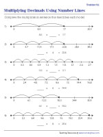 Missing Decimals in Number Lines - Tenths