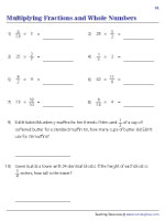 Multiplying Fractions with Whole numbers -  With Word Problems