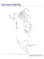 Outline Map of North America