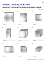Volume of Rectangular Prisms - Unit Cubes - Moderate - Customary