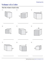 Volume of Cubes - Fractions - Customary