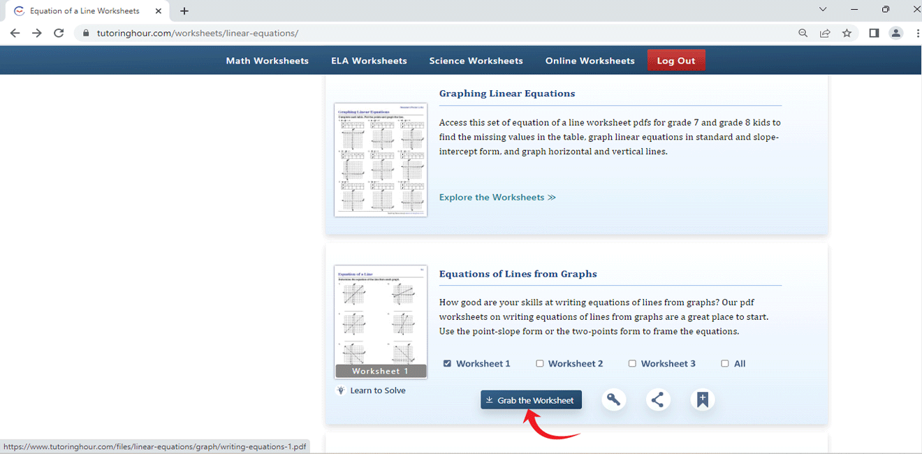 Browse through the worksheets