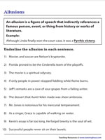 Allusion Worksheets