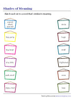 Shades of Meaning Worksheets