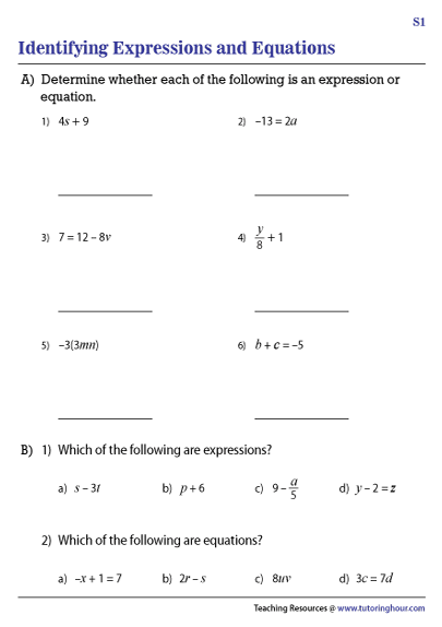 Simplify Algebraic Expressions Worksheets Worksheets For Kindergarten