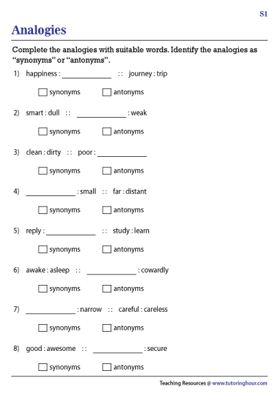 synonyms-and-antonyms-analogies-worksheets