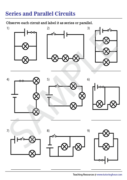 Series and Parallel Circuits Worksheet