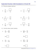 Equivalent Fractions Worksheets