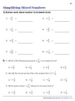 Simplifying Mixed Numbers