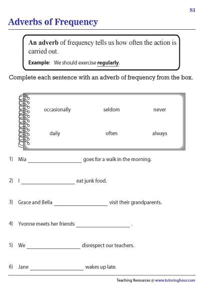 Adverbs Of Frequency 2 Worksheet Images