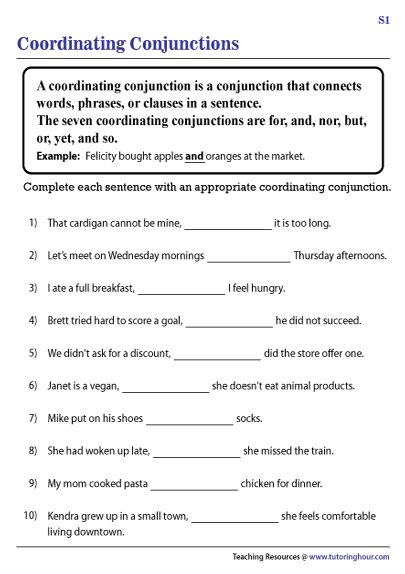 coordinating-and-subordinating-conjunctions-worksheet
