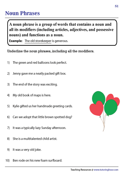Sentence And Phrases Worksheet Grade 2