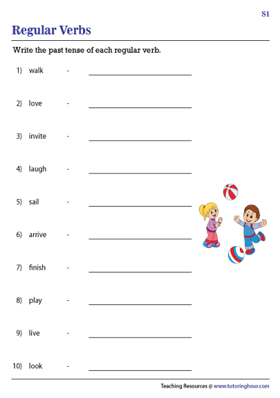 Simple Past Worksheet Regular Verbs Past Simple Regular Verbs 