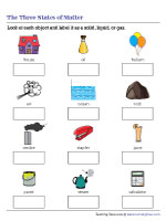 States of Matter Worksheets | Solids, Liquids, and Gases