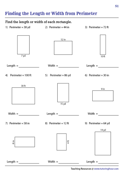 perimeter of rectangle