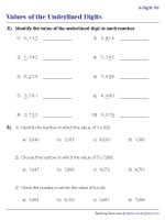 4 digit place value worksheets