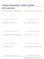 Polynomial Worksheets