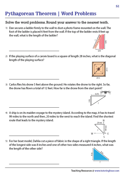 Use The Pythagorean Theorem Worksheet Answers
