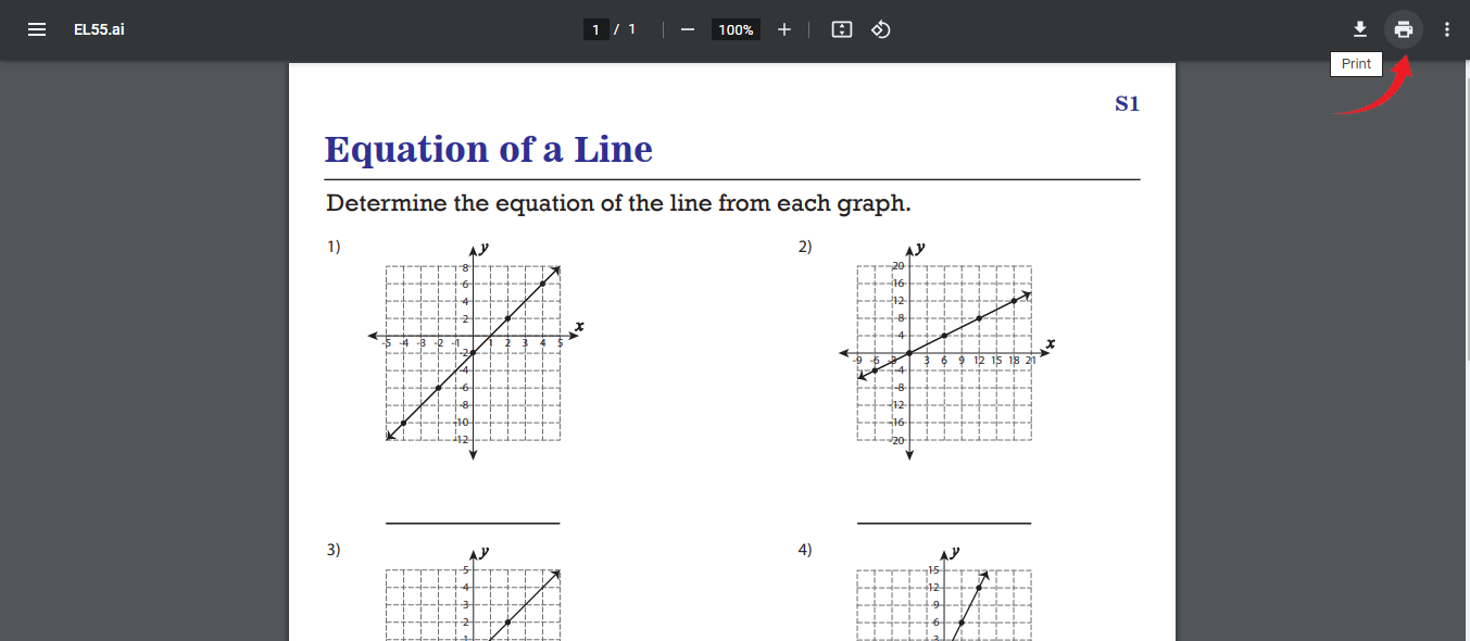 Print the worksheet