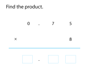 Multiplying Decimals by Whole Numbers