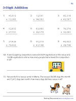 5-Digit and 6-Digit Addition - With Word Problems