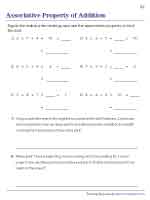 Finding the Sum Using Associative Property of Addition