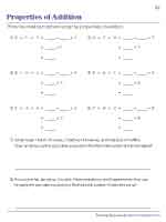 Properties of Addition - Addition within 20