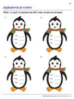 Writing CVC Words in Alphabetical Order