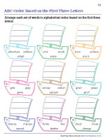 ABC Order Based on the First Three Letters