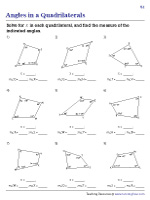 Finding Missing Angles in Quadrilaterals - Algebraic Expressions