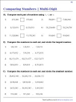 Comparing Multi-digit Numbers