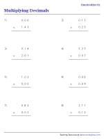 Multiplying Decimals with Hundredths