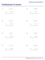 Decimal Multiplication | Tenths and Hundredths - 2