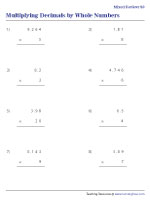 Multiplying Decimals by Whole Numbers | Mixed Review - 2