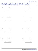 Multiplying Decimals by Whole Numbers | Mixed Review - 3