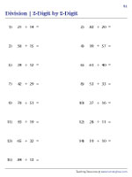 2-digit by 2-digit | With Remainder