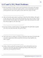 GCF and LCM Word Problems