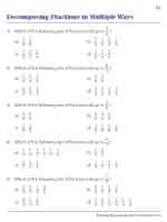 Decomposing Fractions in Multiple Ways