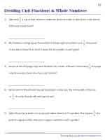 Dividing Unit Fractions and Whole Numbers Word Problems - Customary