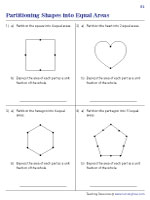 Partitioning Shapes with Equal Areas