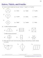 Identifying Halves, Thirds, and Fourths - MCQ