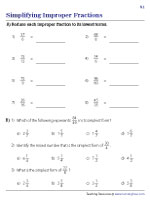 Simplifying Improper Fractions